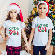 Elf Family Matching Christmas T-Shirts and Baby Grow Set