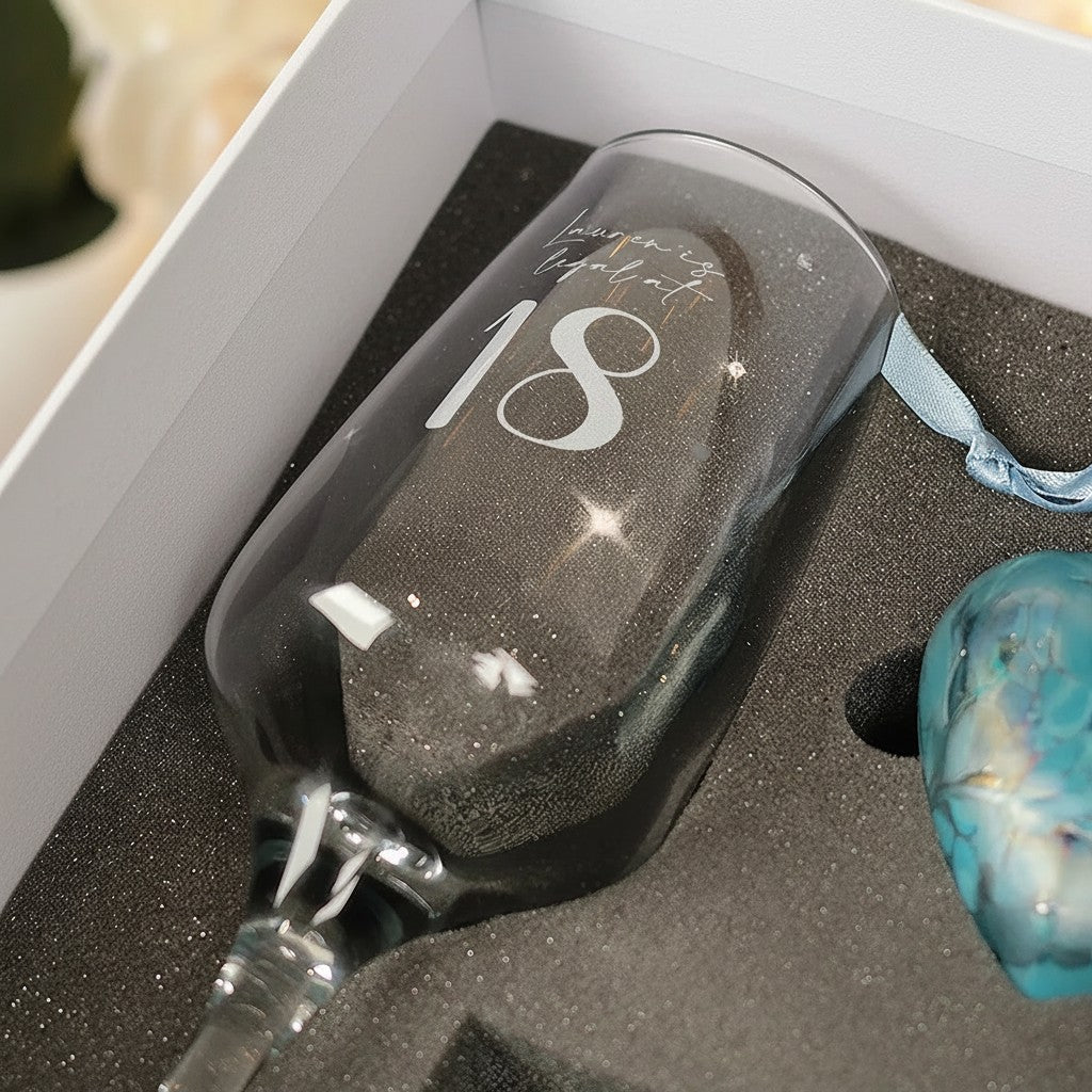 80th Birthday Diamante Embellished Champagne Flute