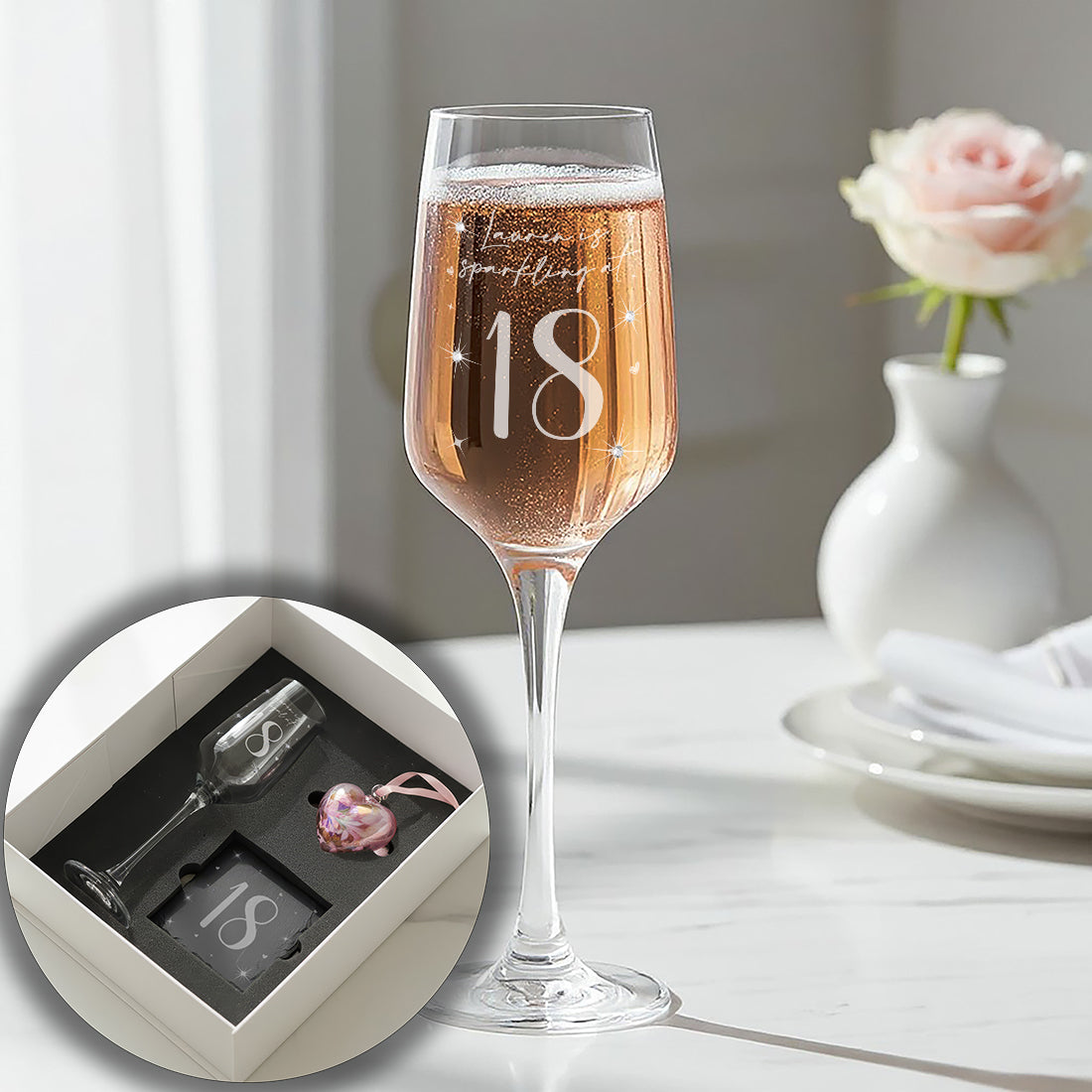 18th Birthday Diamante Embellished Champagne Flute