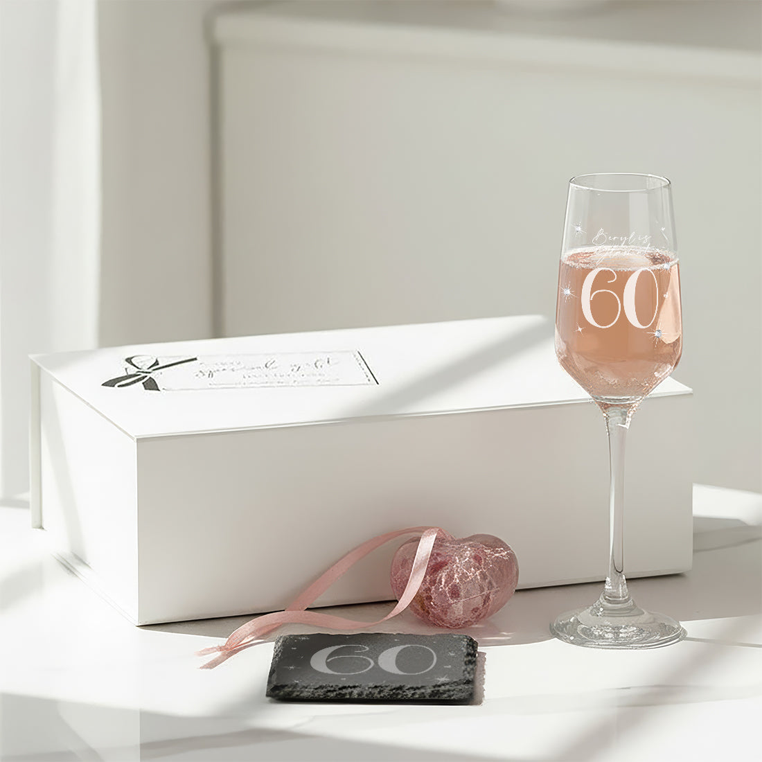 60th Birthday Diamante Embellished Champagne Flute