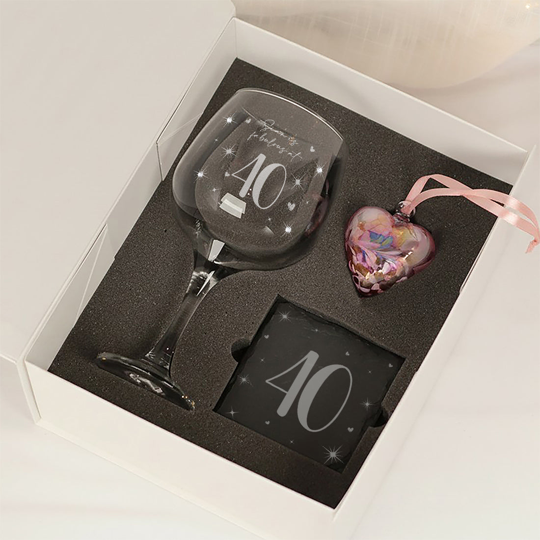 40th Birthday Diamante Crystal Embellished Gin Glass
