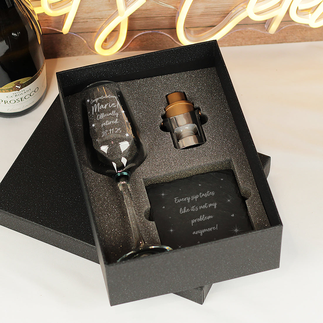 Retirement Diamante Embellished Champagne Flute