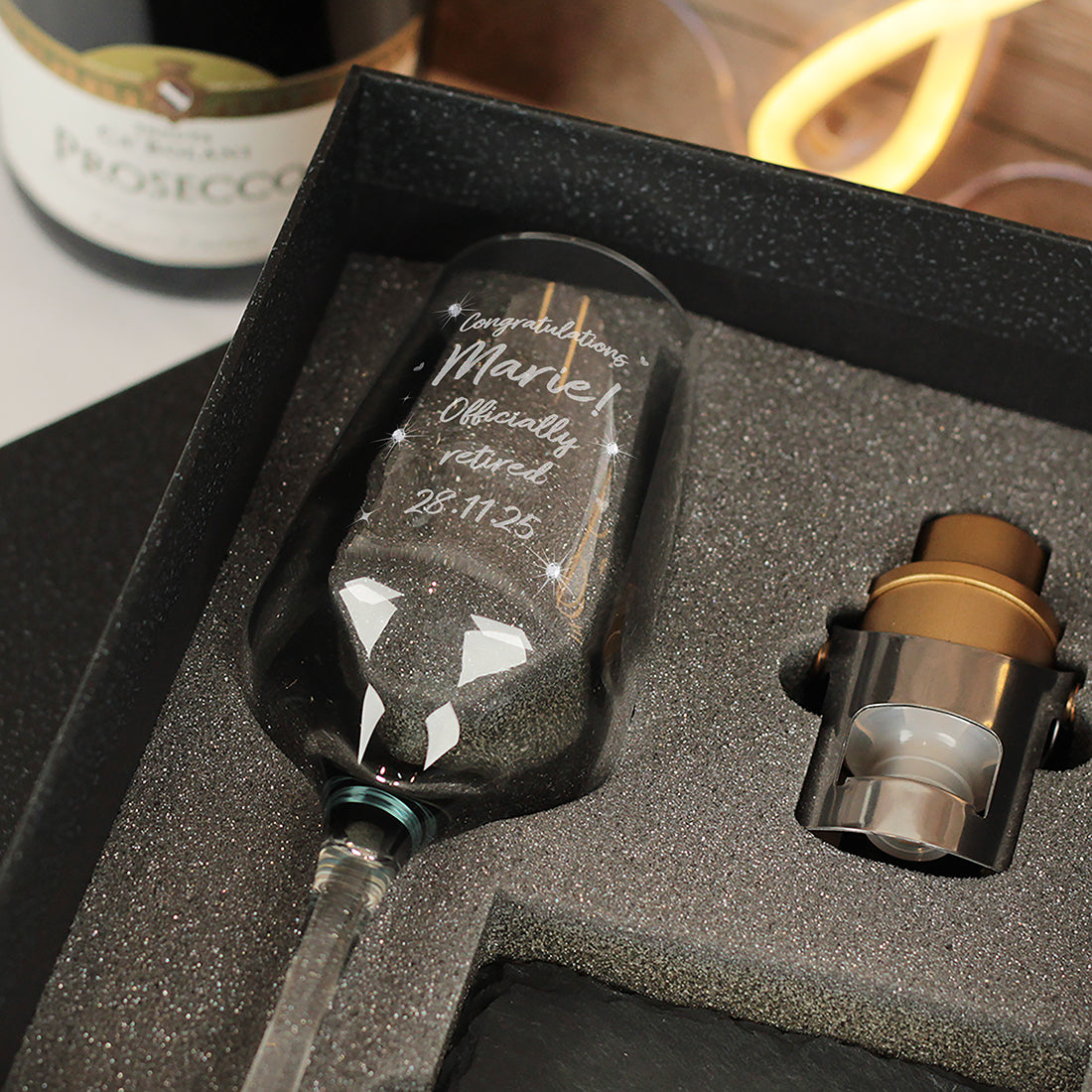 Retirement Diamante Embellished Champagne Flute