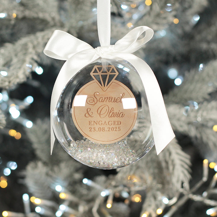 Engagement Ring Christmas Bauble