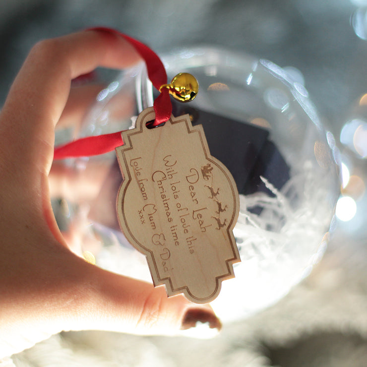 Personalised Fillable Fill Your Own Jewellery Box Engagement Christmas Gift Bauble