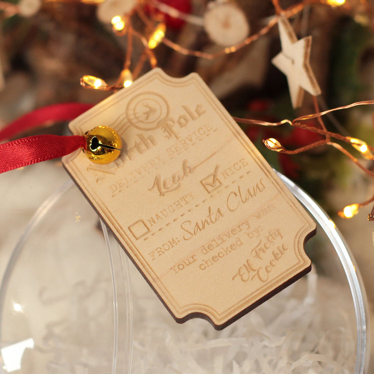 Personalised Fillable Fill Your Own Letter from Santa Gift Christmas Bauble
