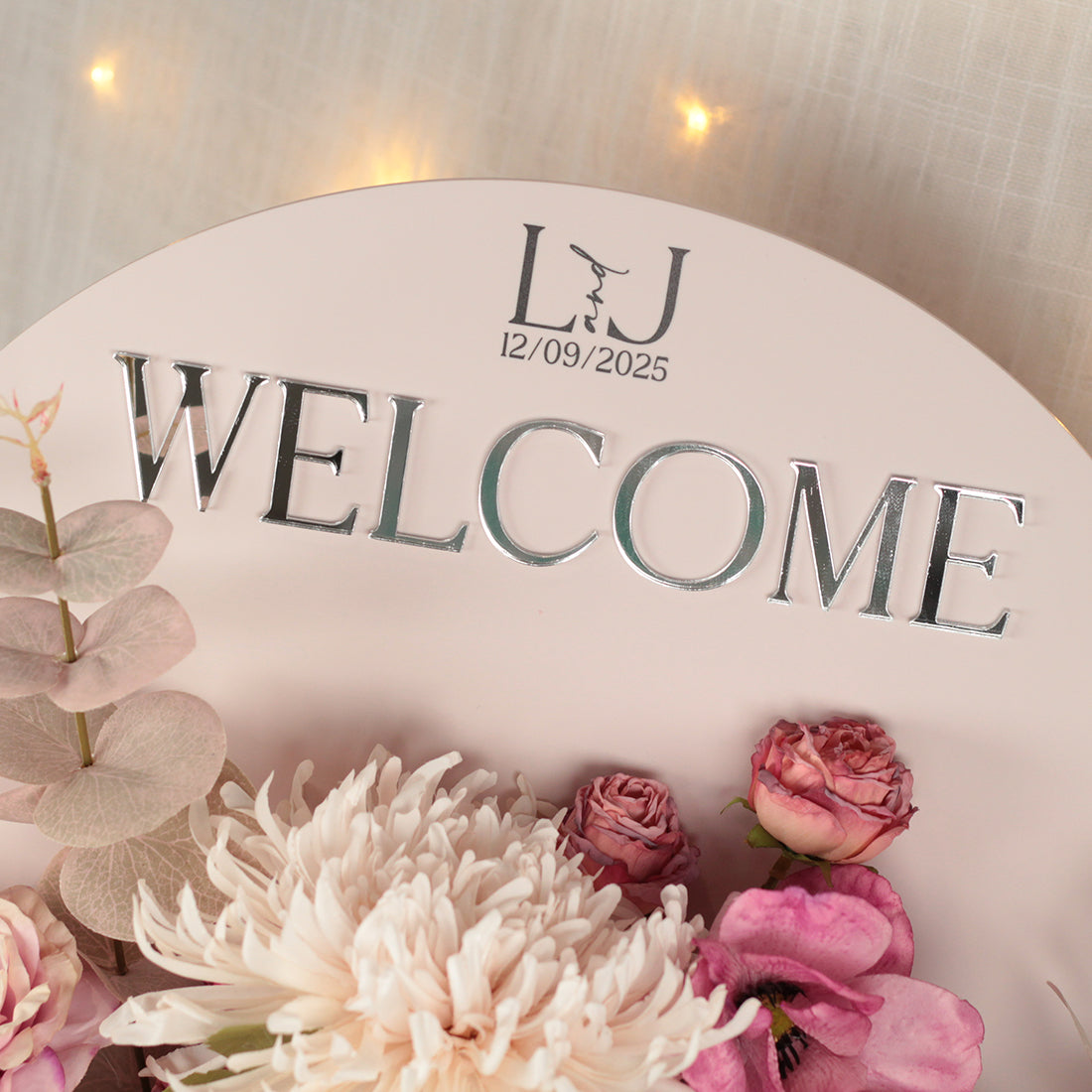 Manhattan Anniversary Party Welcome Flower Box Acrylic Sign
