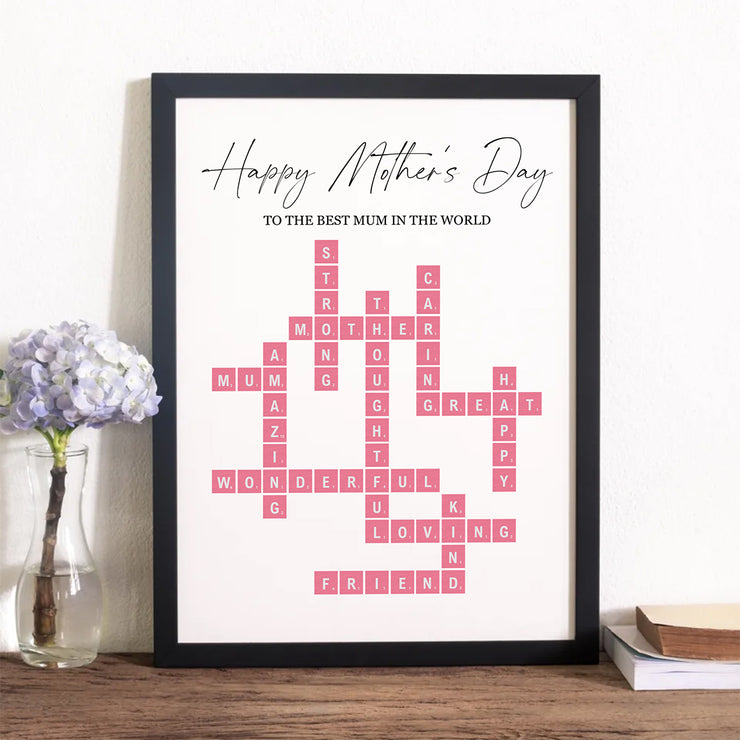 Mother's Day Create Your Own Scrabble Tile Framed Print-Love Lumi Ltd