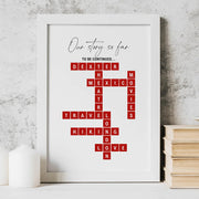 Valentines Create Your Own Scrabble Tile Framed Print-Love Lumi Ltd