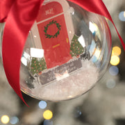 1st Christmas at a New Home Front Door Snowy Acrylic Bauble