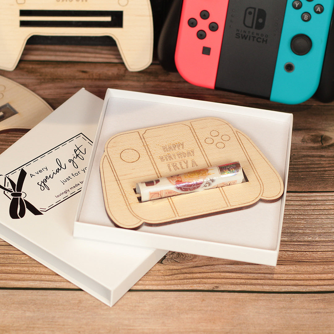 Wooden Video Games Controller Birthday Money Holder Gift Card-Love Lumi Ltd