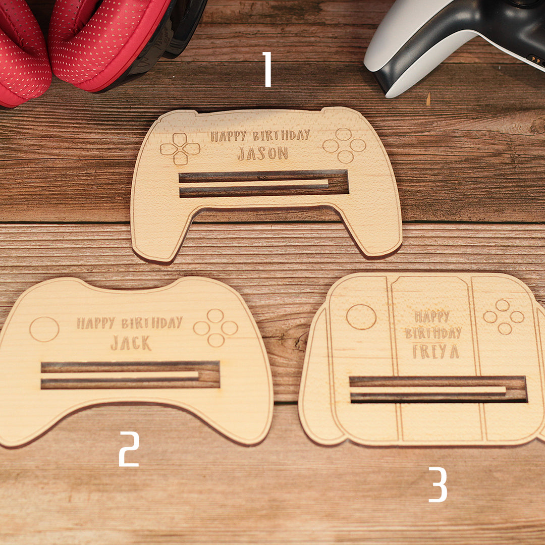 Wooden Video Games Controller Birthday Money Holder Gift Card-Love Lumi Ltd