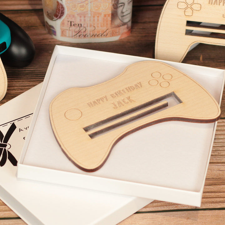 Wooden Video Games Controller Birthday Money Holder Gift Card-Love Lumi Ltd