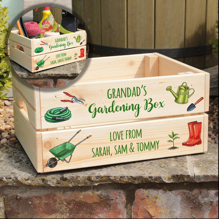 Gardening Hamper Wooden Gift Crate