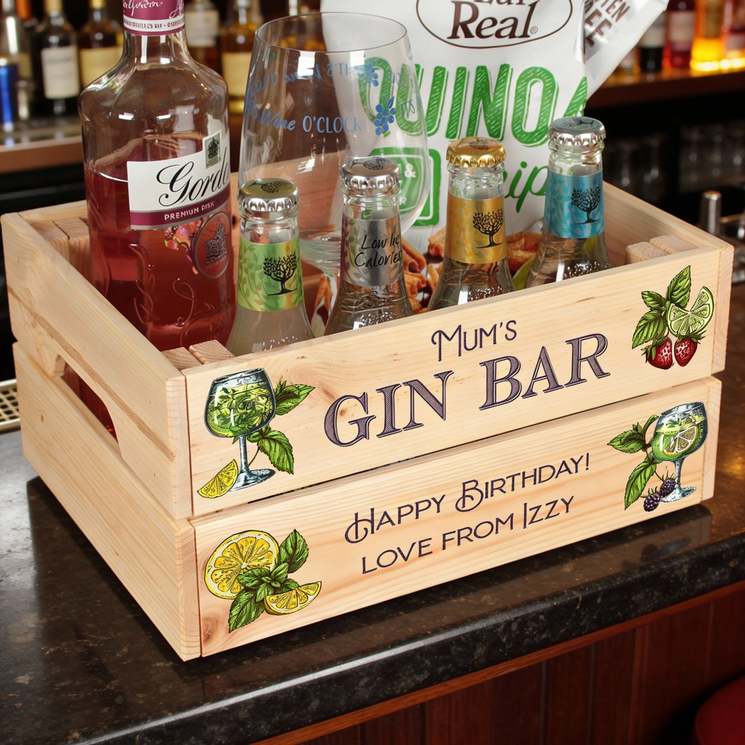 Gin Bar Treat Hamper Gift Crate