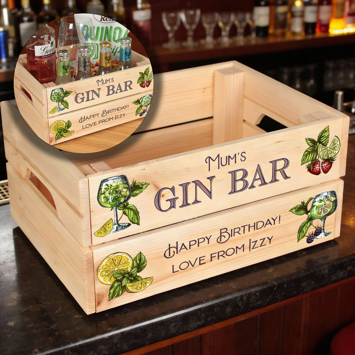 Gin Bar Treat Hamper Gift Crate