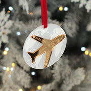 1st Christmas Married Destination Wedding World Map and Aeroplane 3D Decoration-Love Lumi Ltd