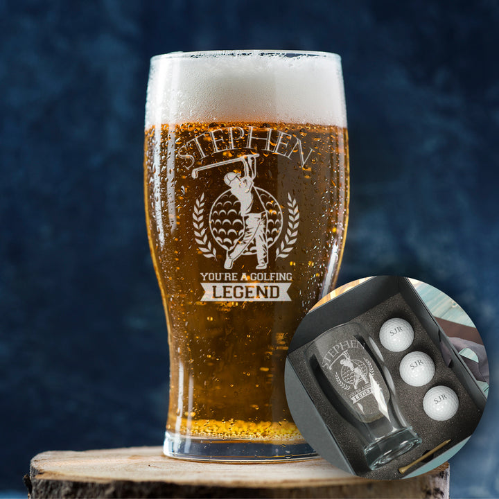 Golfing Legend Pint Glass