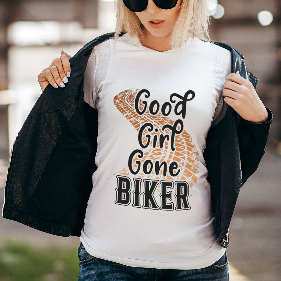 Good Girl Gone Biker Ladies T-Shirt-Love Lumi Ltd
