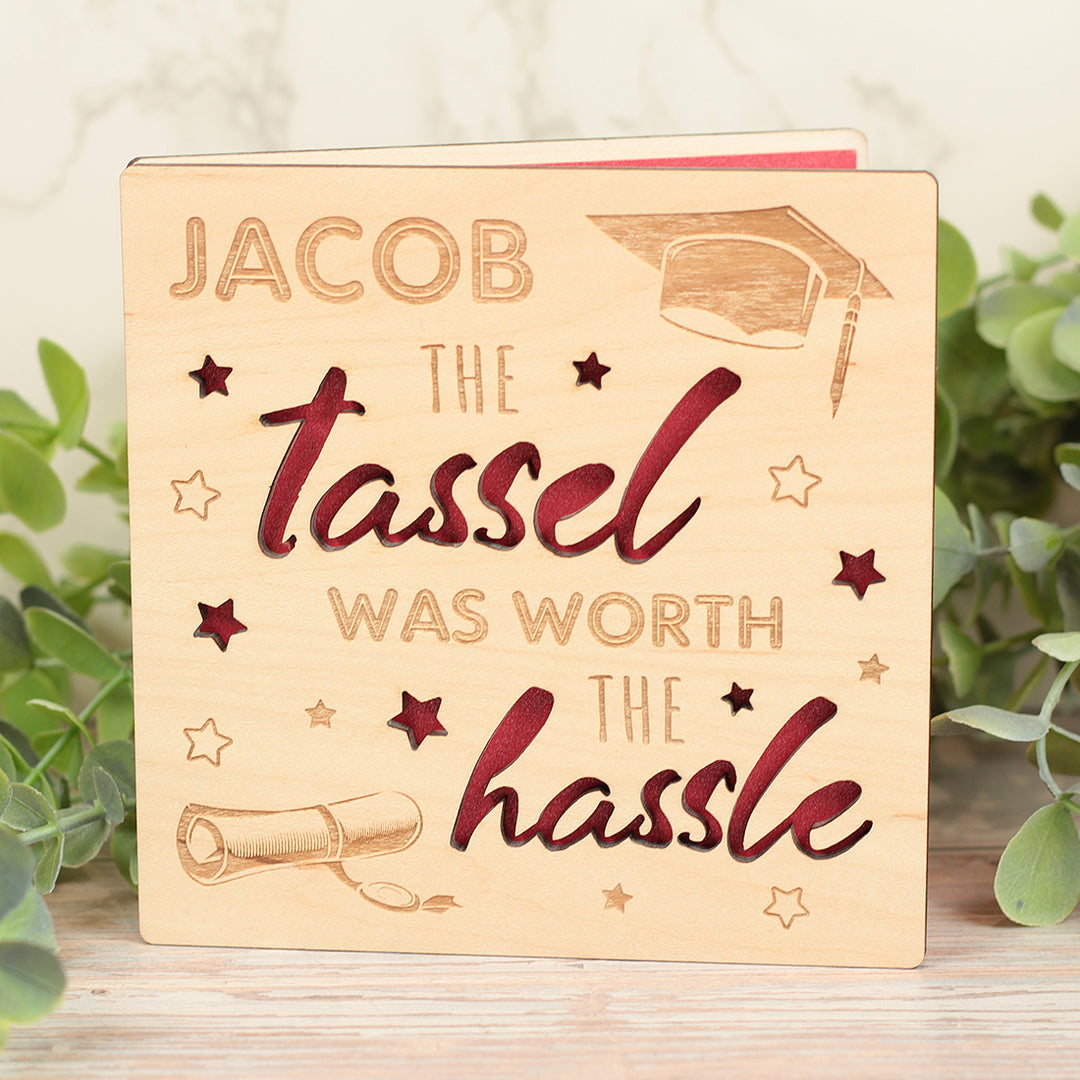 3D Wooden Engraved Graduation Greetings Card-Love Lumi Ltd