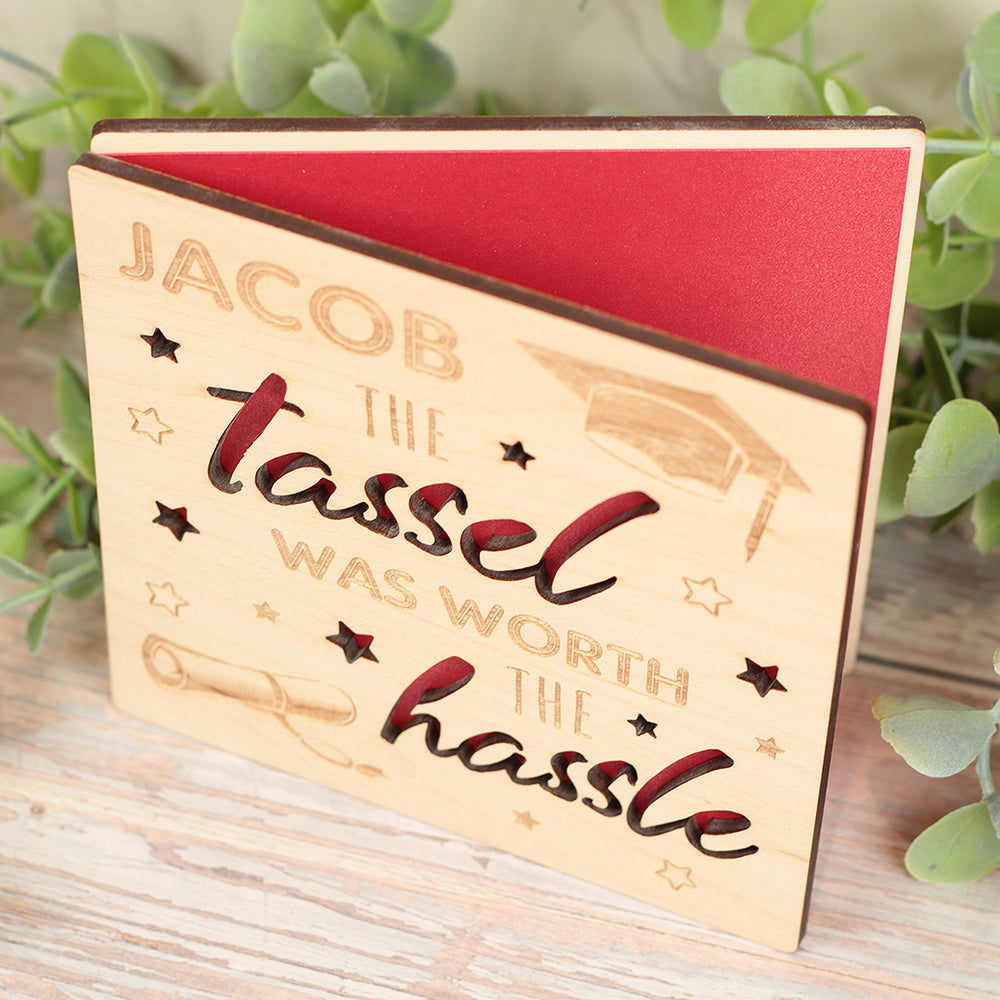 3D Wooden Engraved Graduation Greetings Card-Love Lumi Ltd
