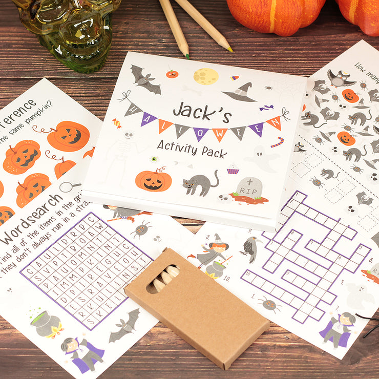 Halloween Watercolour Theme Trick or Treat Hamper Gift Crate