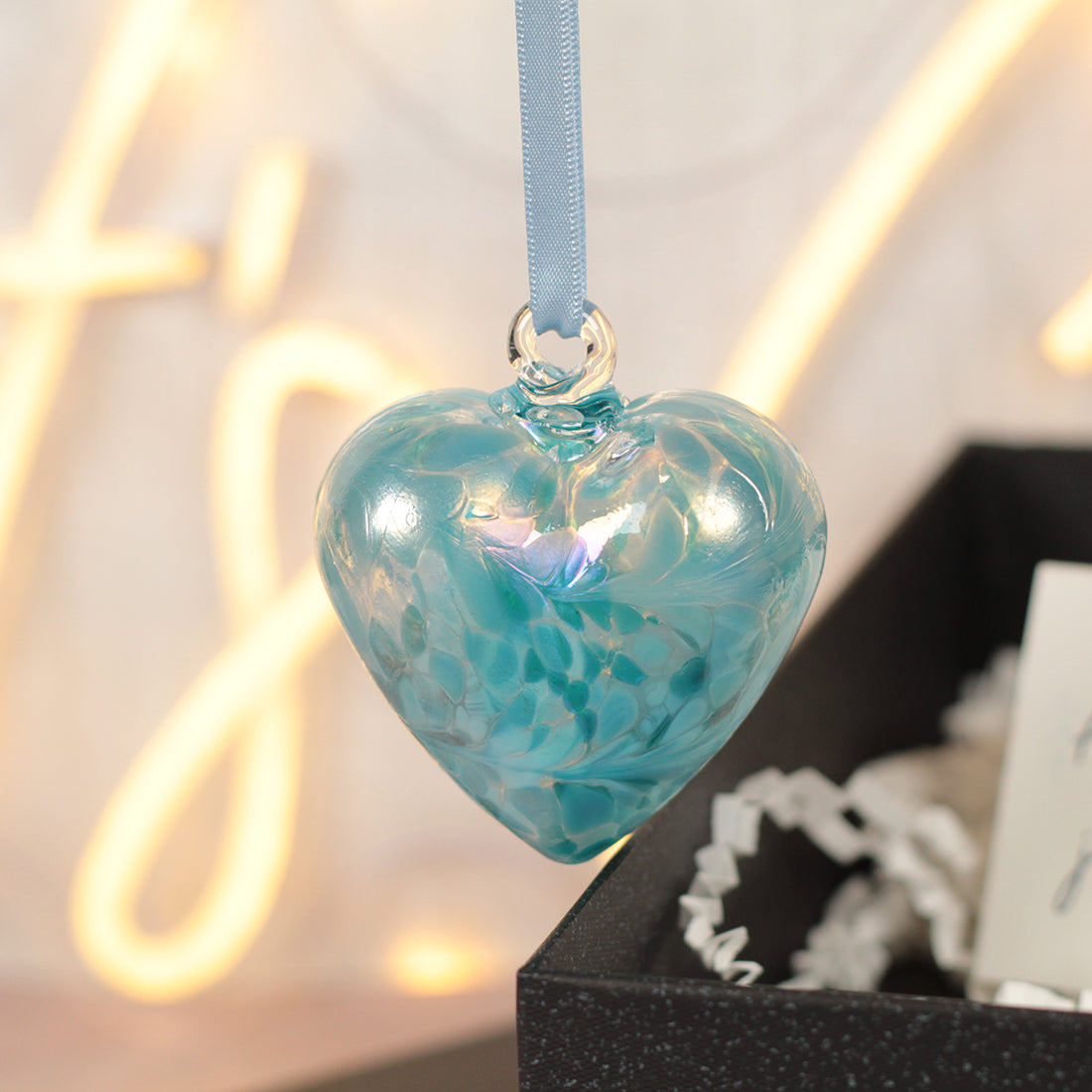 Personalised Any Age Birthday Stemless Glass and Birthstone Heart Gift Boxed Set