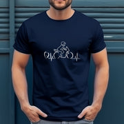 Motorcyclist Heartbeat Men's T-Shirt-Love Lumi Ltd