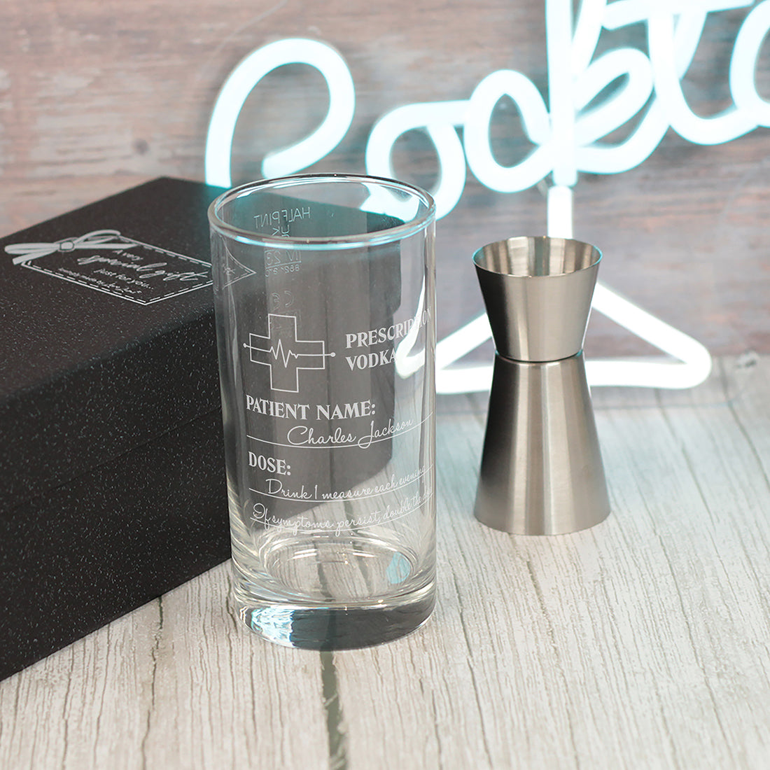 Prescription Highball Glass and Gift Boxed Set