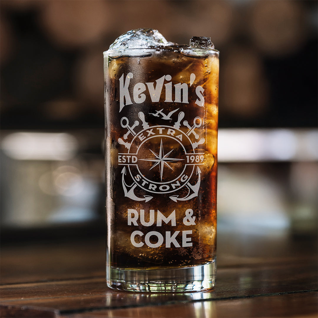 Personalised Rum Highball Glass
