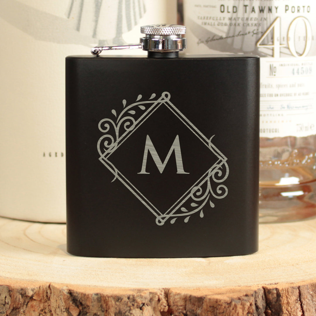 Personalised Ornate Frame Hip Flask-Love Lumi Ltd