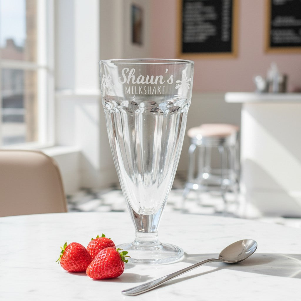 Personalised Milkshake Glass