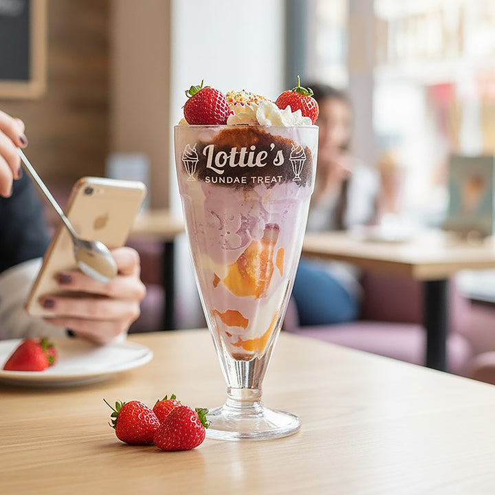 Personalised Name Sundae Treat Ice Cream Glass