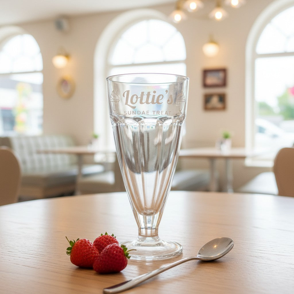 Personalised Name Sundae Treat Ice Cream Glass