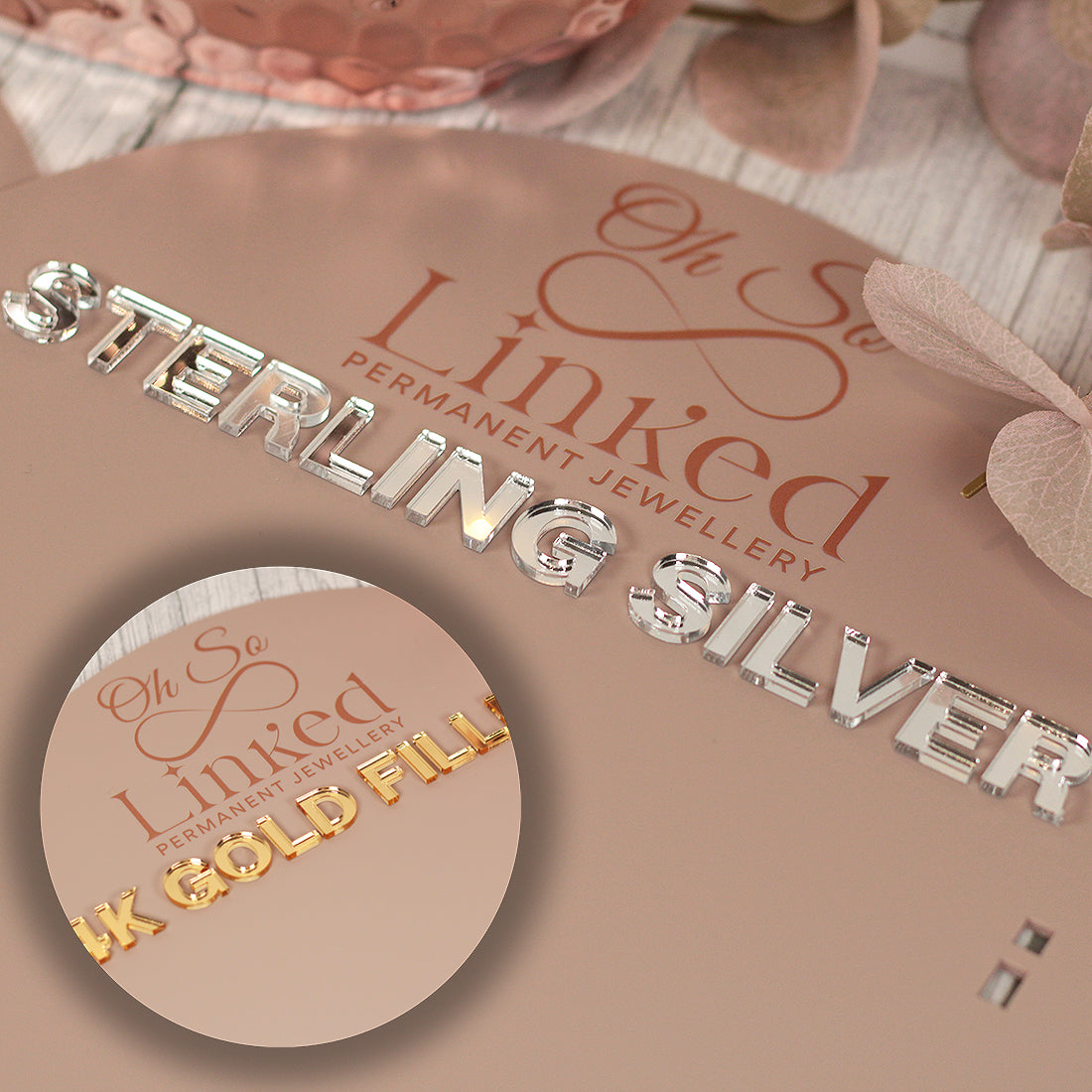 Custom Branded 3D Acrylic Permanent Jewellery Display Sign