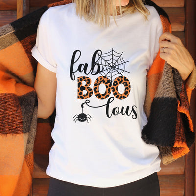 Fab-Boo-Lous Women's Halloween Autumn Fall T-Shirt