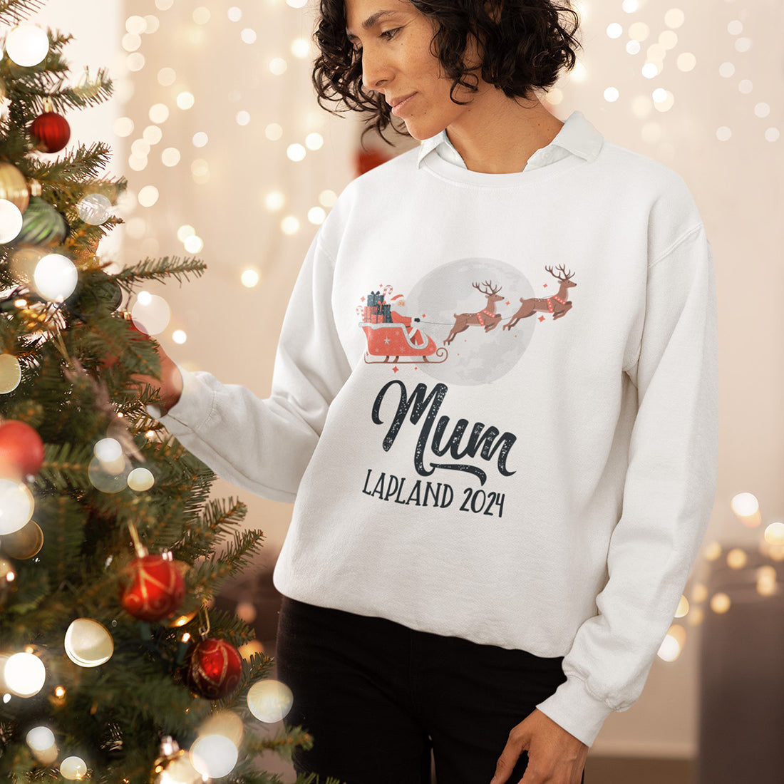 Lapland 2024 Family Holiday White Child and Adult Sweatshirt-Love Lumi Ltd