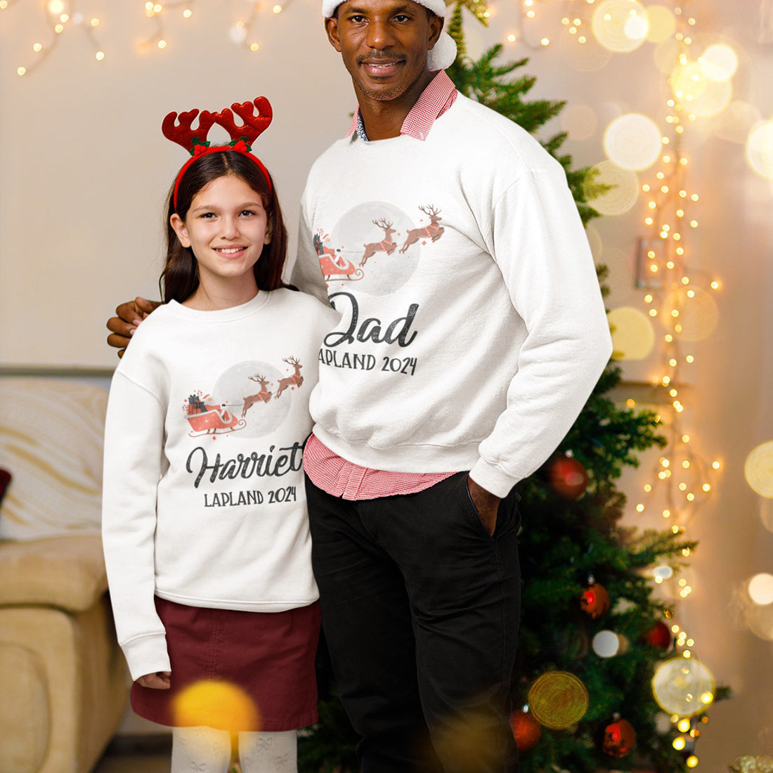 Lapland 2024 Family Holiday White Child and Adult Sweatshirt-Love Lumi Ltd