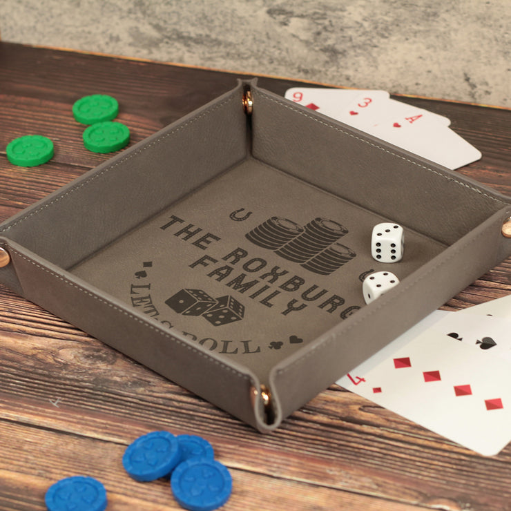 Custom Let's Roll Dice Rolling Snap Up Table Top Gaming Tray