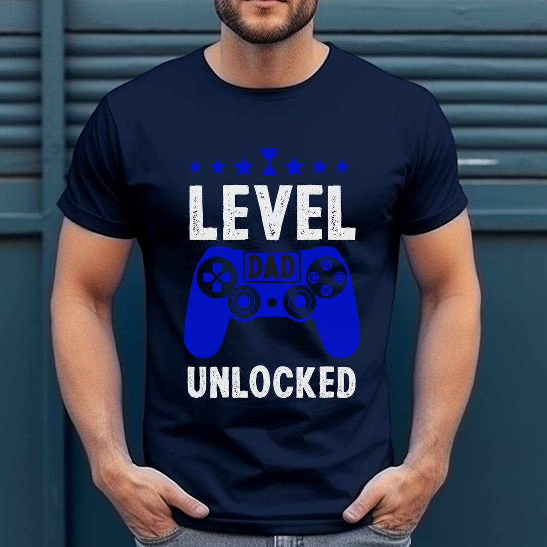 Level Dad Unlocked Gaming T-Shirt