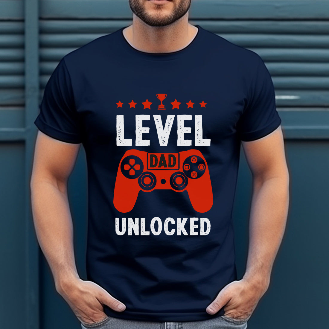 Level Dad Unlocked Gaming T-Shirt