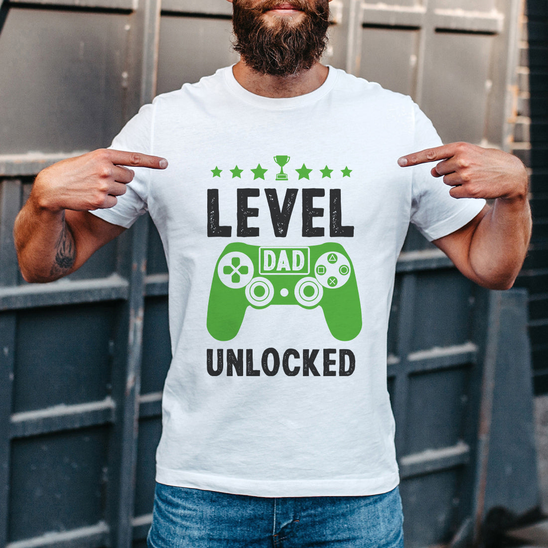 Level Dad Unlocked Gaming T-Shirt
