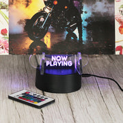LED Light Up Any Name/s 'Now Playing' Vinyl Record Holder Acrylic Display Stand