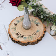 Large Winter Wreath Printed Wedding Wood Slice Table Centrepiece Decor-Love Lumi Ltd