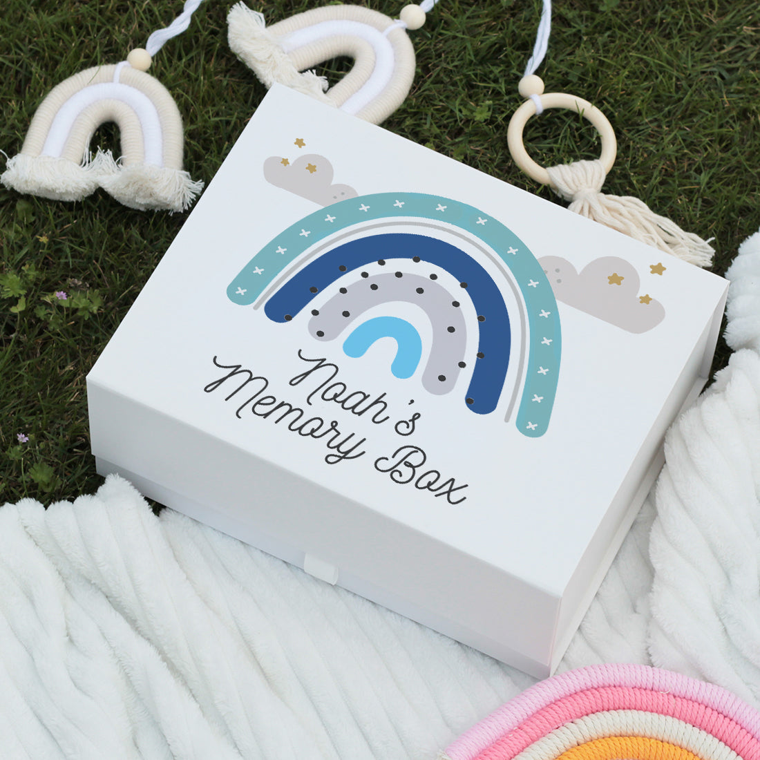 Pastel Rainbow Magnetic Memory Keepsake Box-Love Lumi Ltd