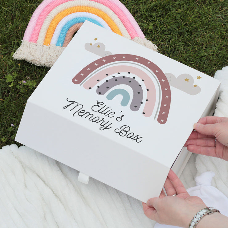 Pastel Rainbow Magnetic Memory Keepsake Box-Love Lumi Ltd