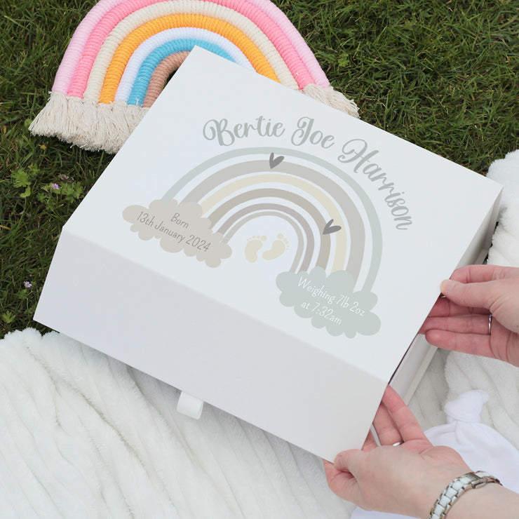 Baby Pastel Rainbow Magnetic Memory Keepsake Box