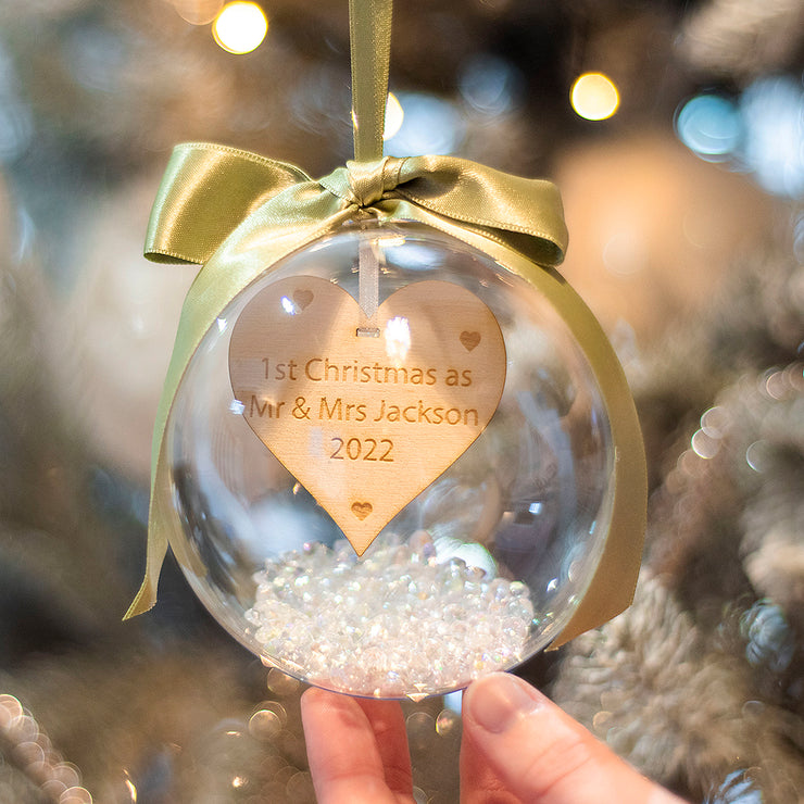 1st Christmas as Mr & Mrs Wedding Bauble