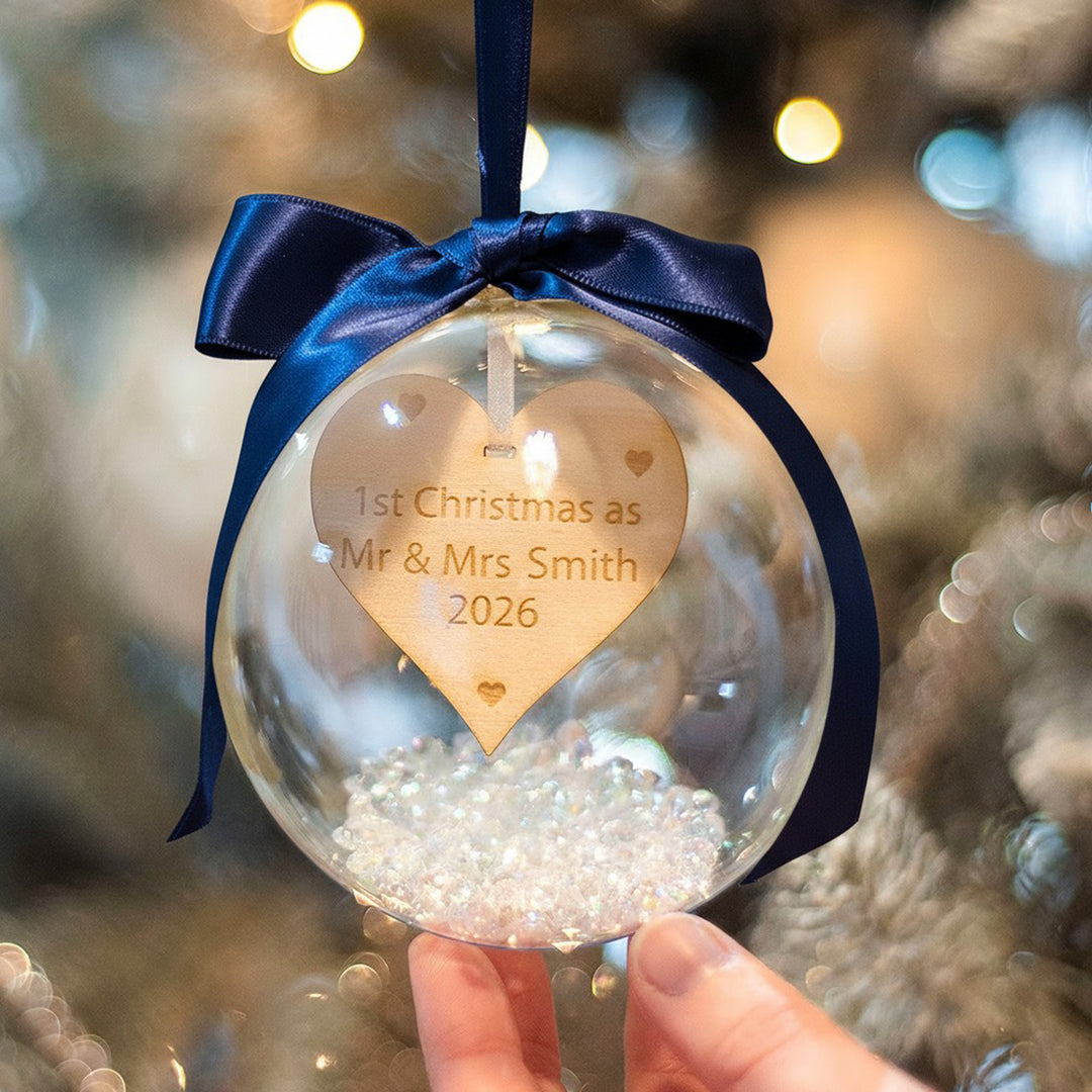 1st Christmas as Mr &amp; Mrs Wedding Bauble
