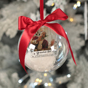 Memorial Photo Snowy Acrylic Christmas Bauble-Love Lumi Ltd